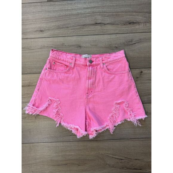 BDG Pants - URBAN OUTFITTERS BDG Chewed A-Line Denim Shorts 30 Neon Pink Womens 90s